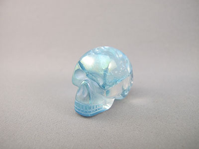 Aqua Aura Crystal Skull